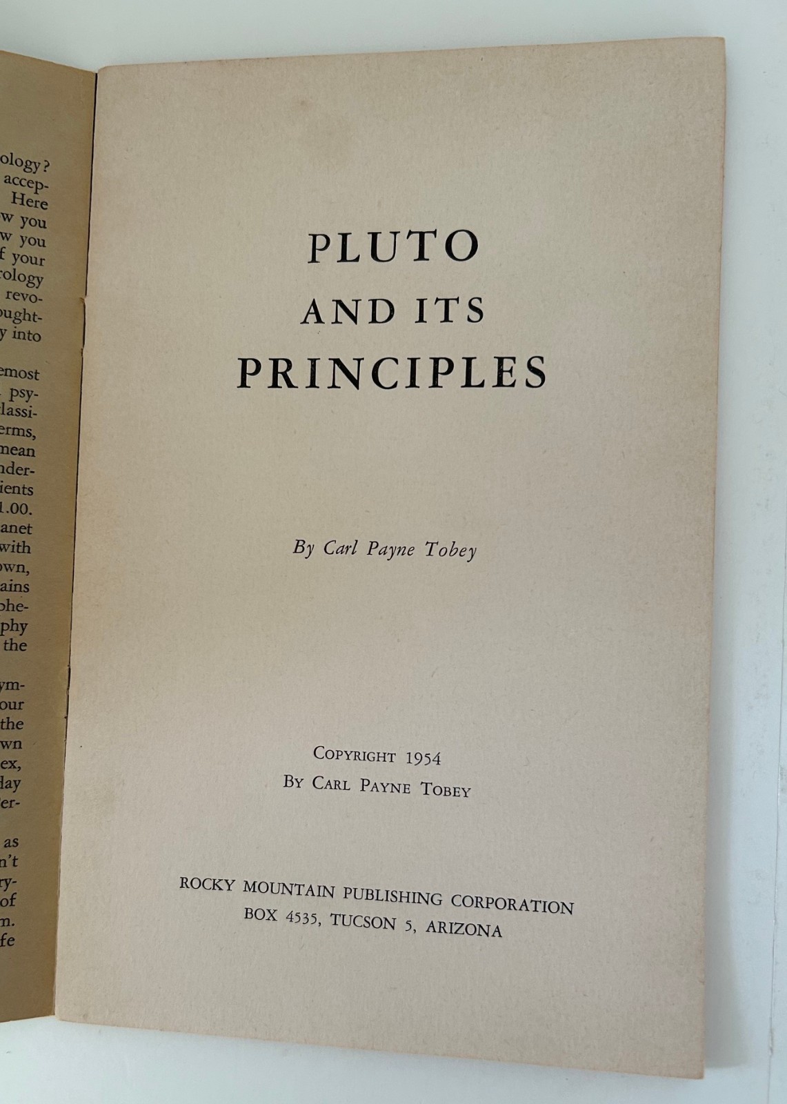 The New Astrology – Carl Payne Tobey – 5 Pamphlets – 1952
