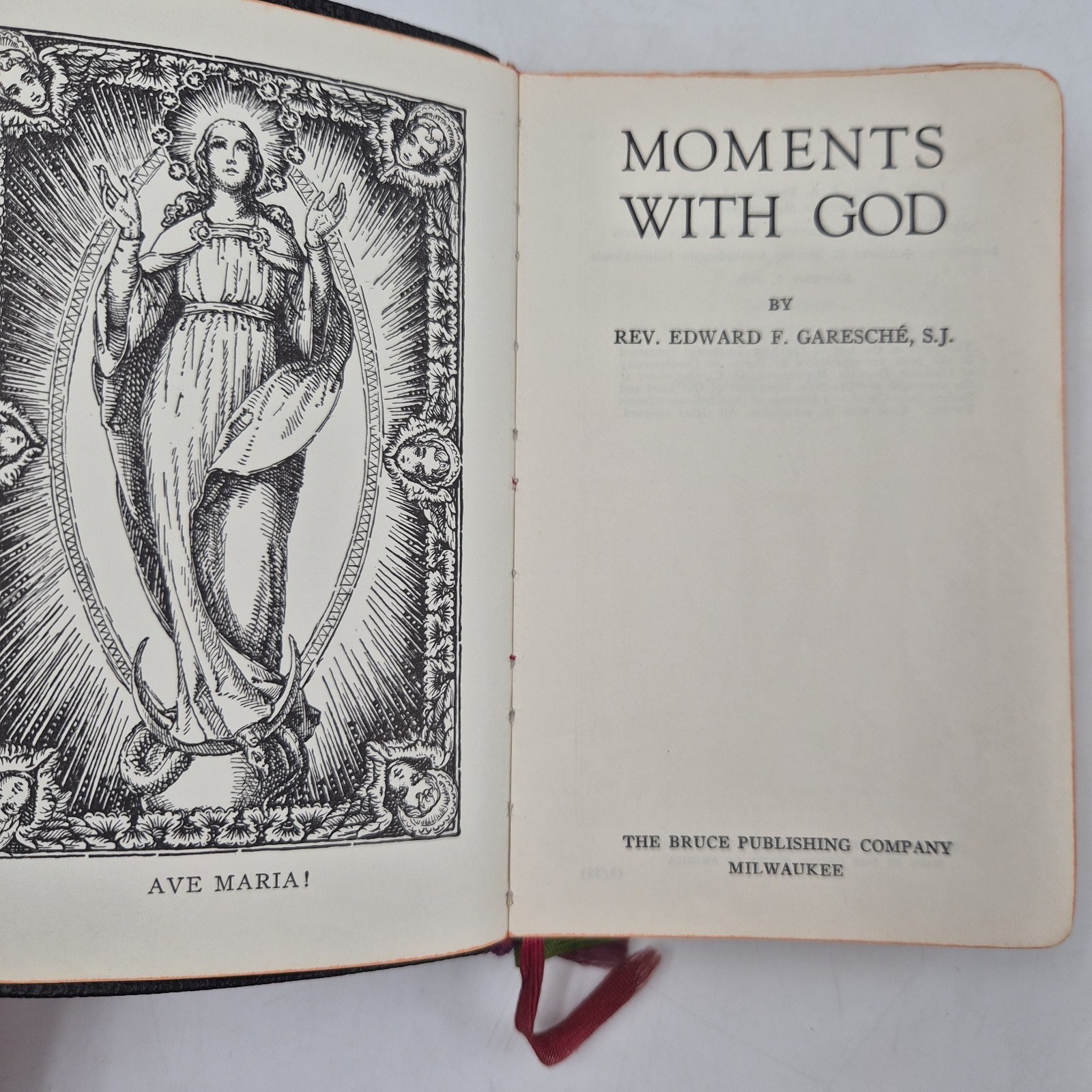 Vintage 1956 Moments with God Rev. Edward F. Garesche Prayer Book Christian Pray