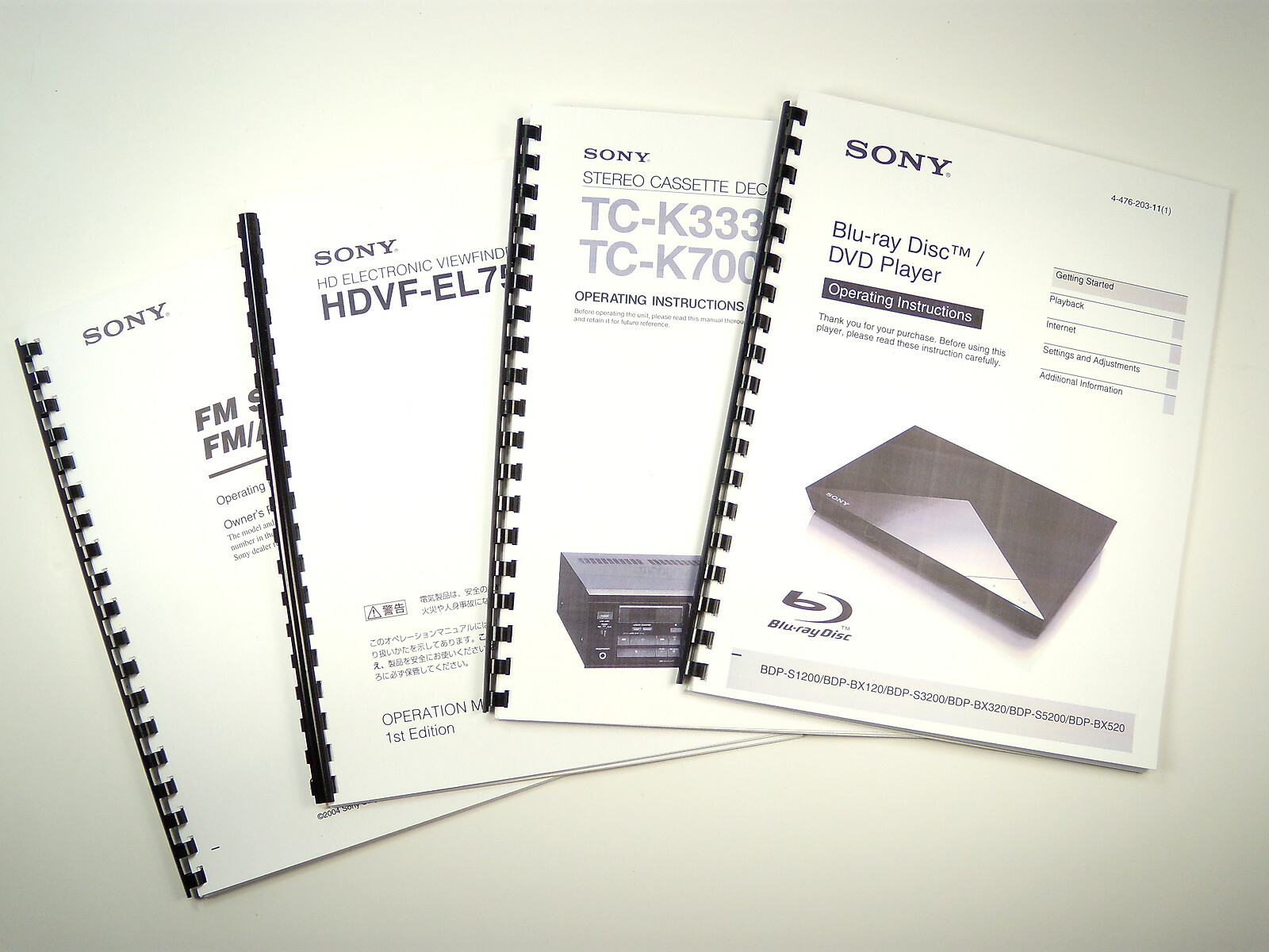 Sony BDP-S480 Blu-ray Player Owners Manual