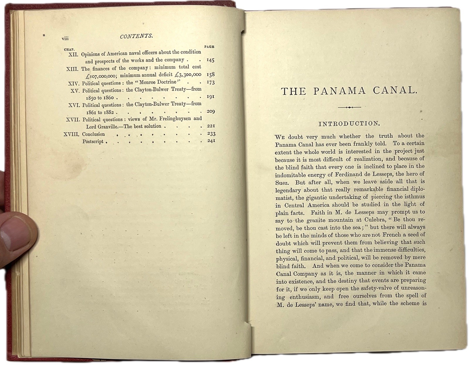 1885 PANAMA CANAL HISTORY POLITICS FINANCE RODRIGUES STUDY MONOGRAPH 1ST ED RARE