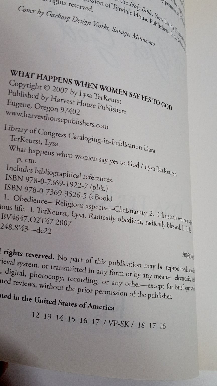 What Happens When Women Say Yes to God Lysa TerKeurst 2007 Revised Edition