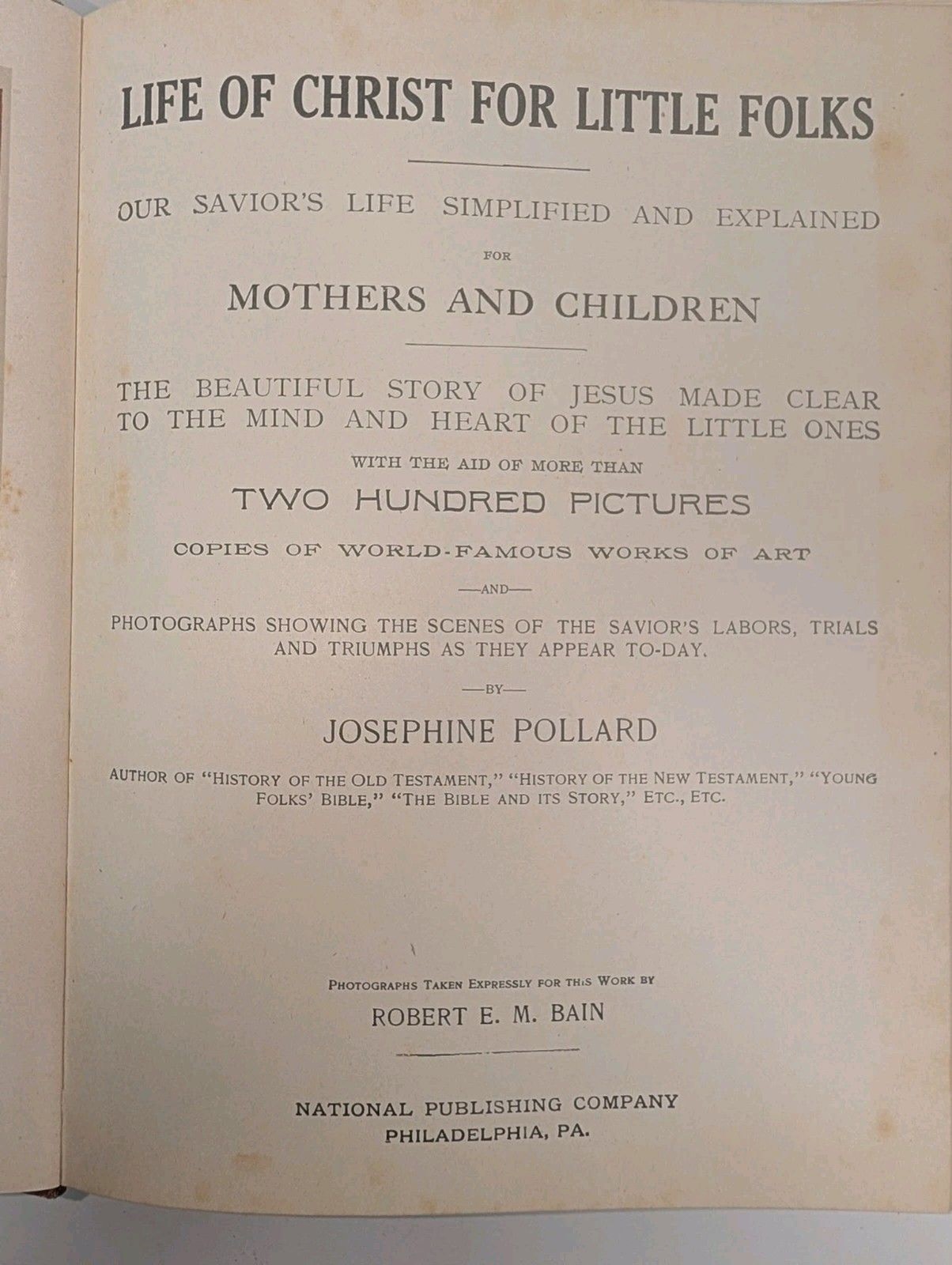 Life of Jesus Christ Josephine Pollard Illustrated Religious Book Victorian