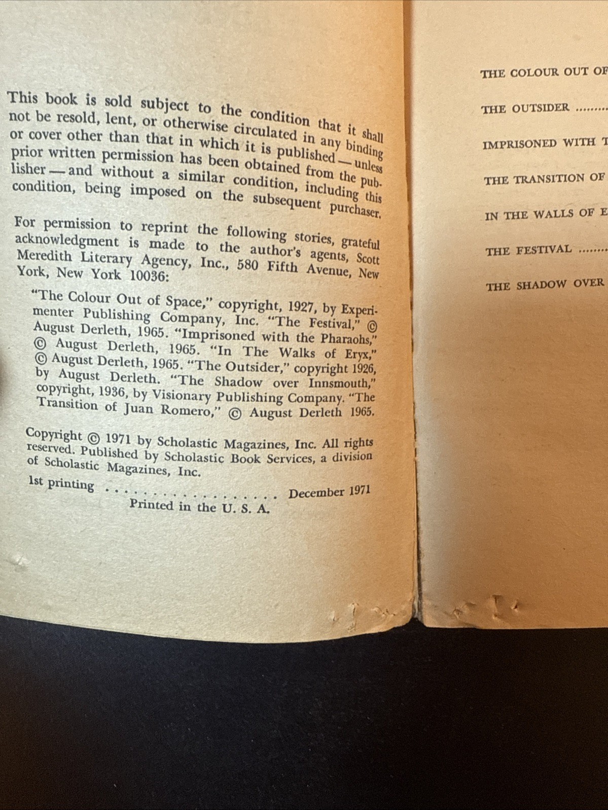 The Shadow Over Innsmouth and Horror In The Museum by H P Lovecraft PB 1971