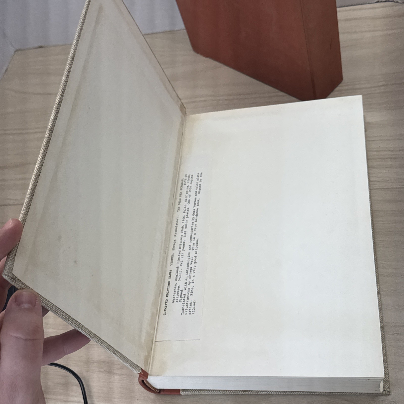 The Dead Sea Scrolls LEC 1966 Signed Shraga Weil #484 Slipcase Fine Press Vermes