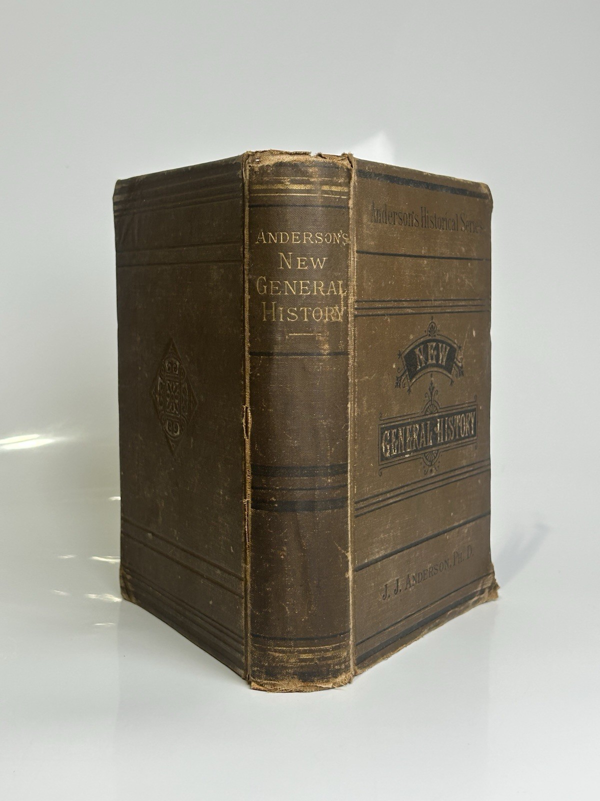 New Manual Of General History By John J. Anderson 1882 Edition HC Book