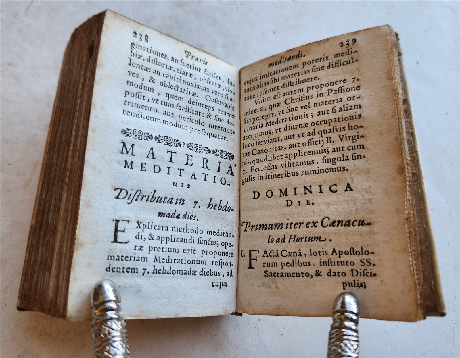 1633 AWESOME VELLUM BINDING antique PRAXIS MEDITANDI MYSTERIA Size 2.5 by 4″