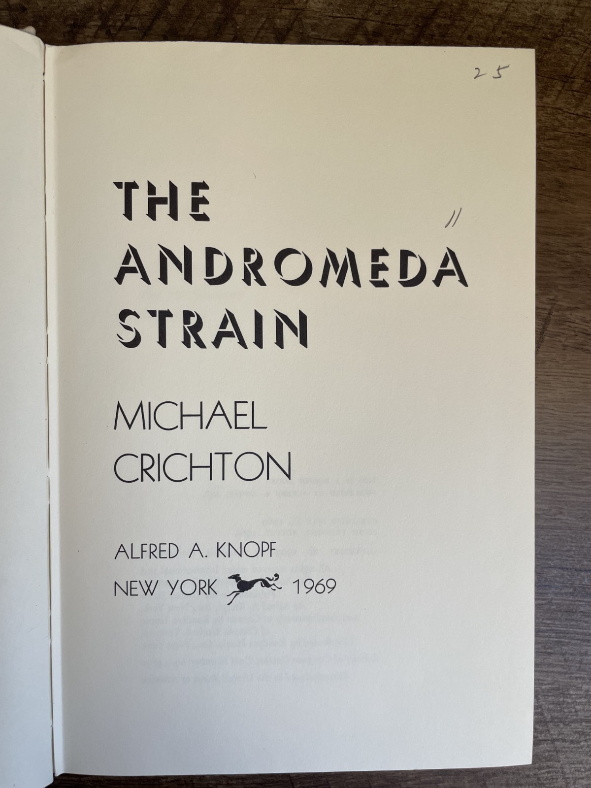 The Andromeda Strain Michael Crichton 1969 Book Of The Month Club HCDJ 5th Print