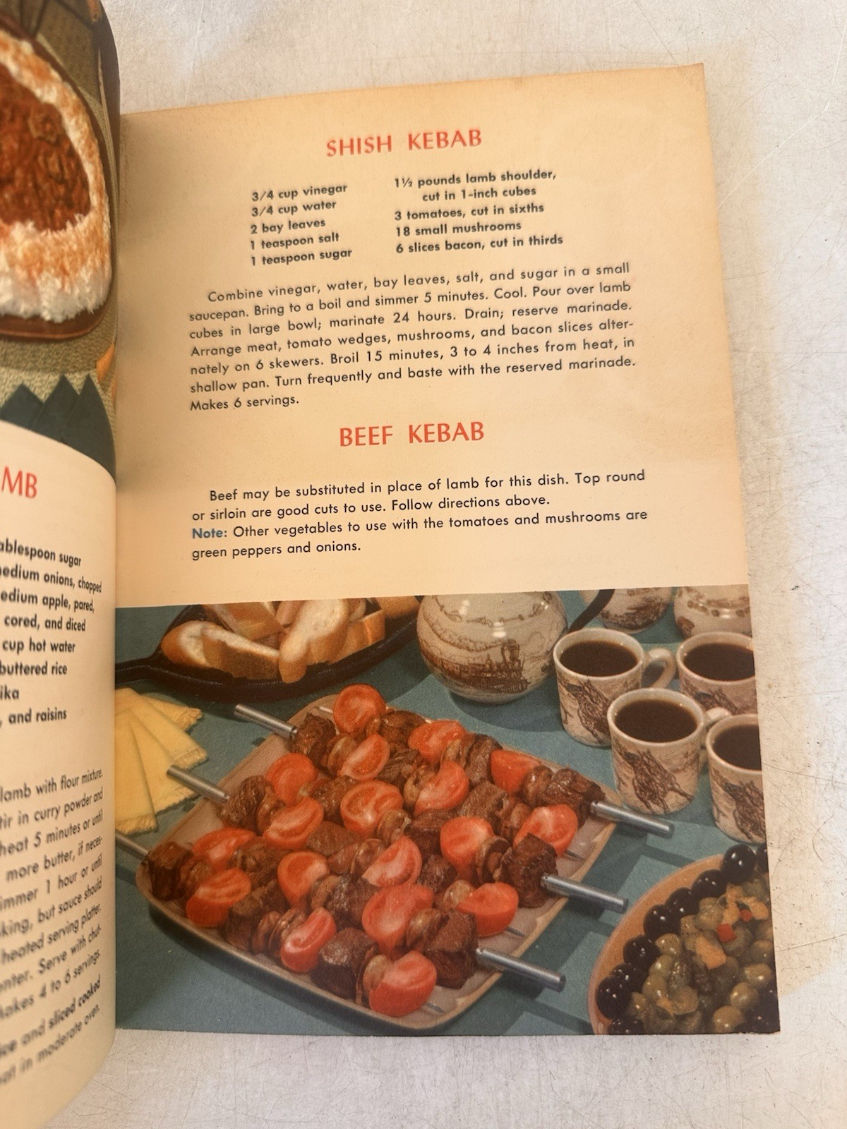 VTG 1950s A Picture Treasury Of Good Cooking Cookbook MCM Book