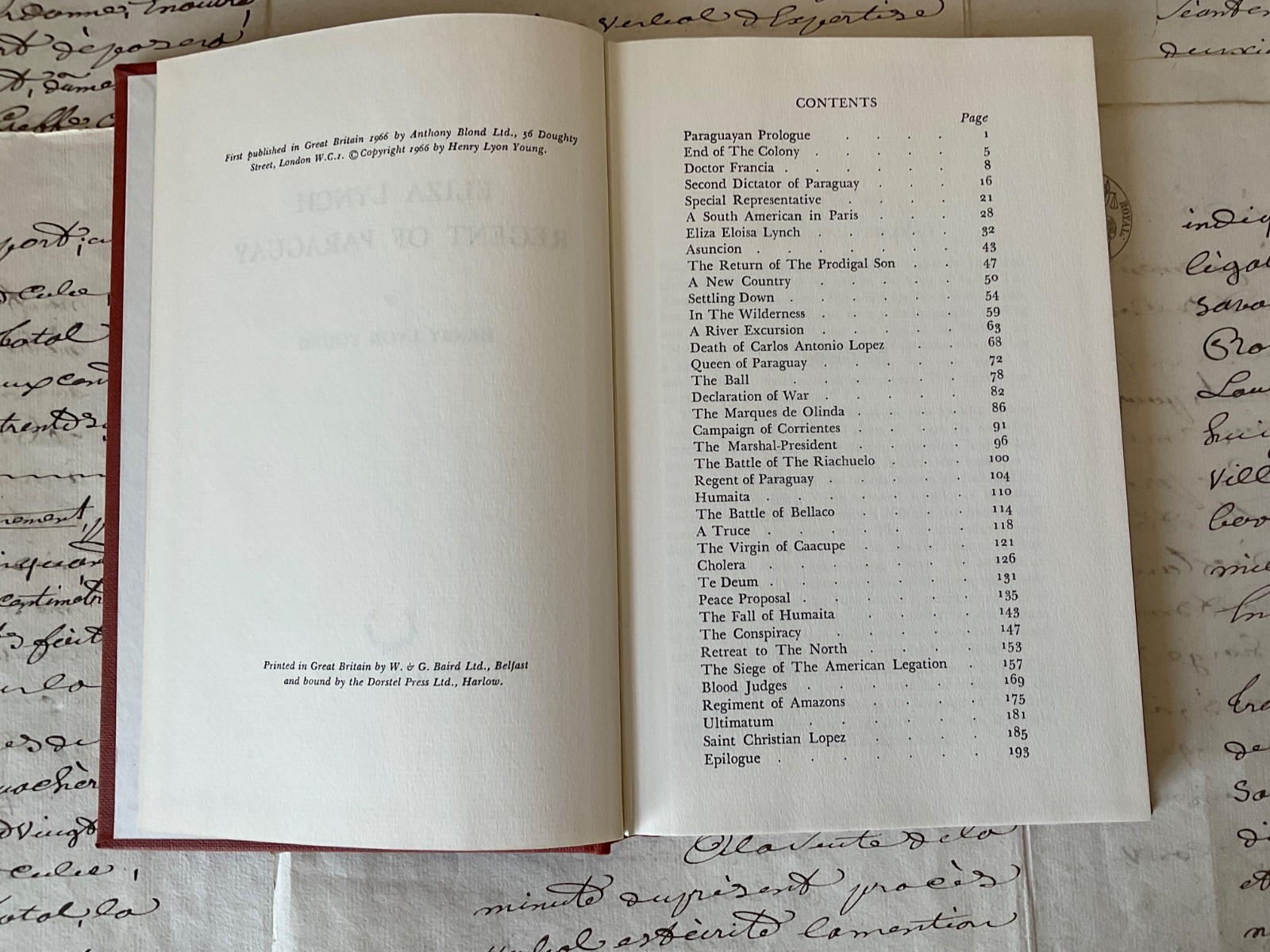 Eliza Lynch REGENT OF PARAGUAY Henry Lyon Young ANTHONY BLOND 1st edition. 1966