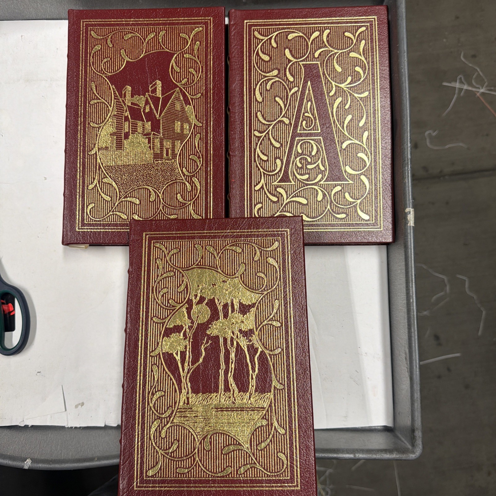 NATHANIEL HAWTHORNE MASTERPIECES Easton Press 3 vol SEALED NEW Scarlet Letter