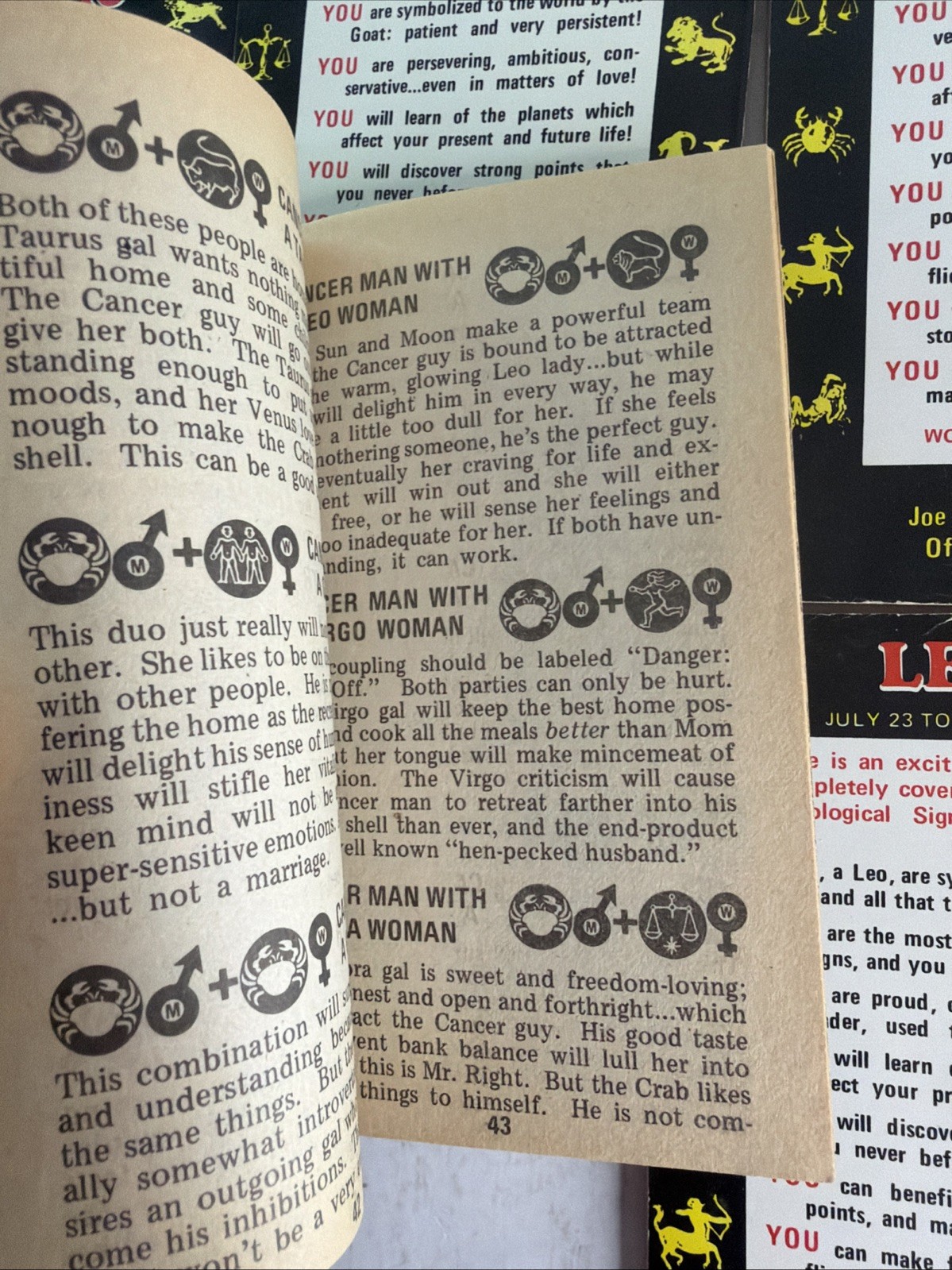 Vintage 1970s Zodiac Horoscope Book Lot – Bonomo Astrology Pocket Manuals – 11pc