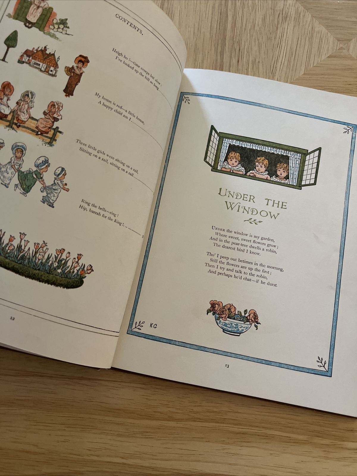 Under The Window Kate Greenaway Ex Lib Printed In Great Britain Frederick Warne