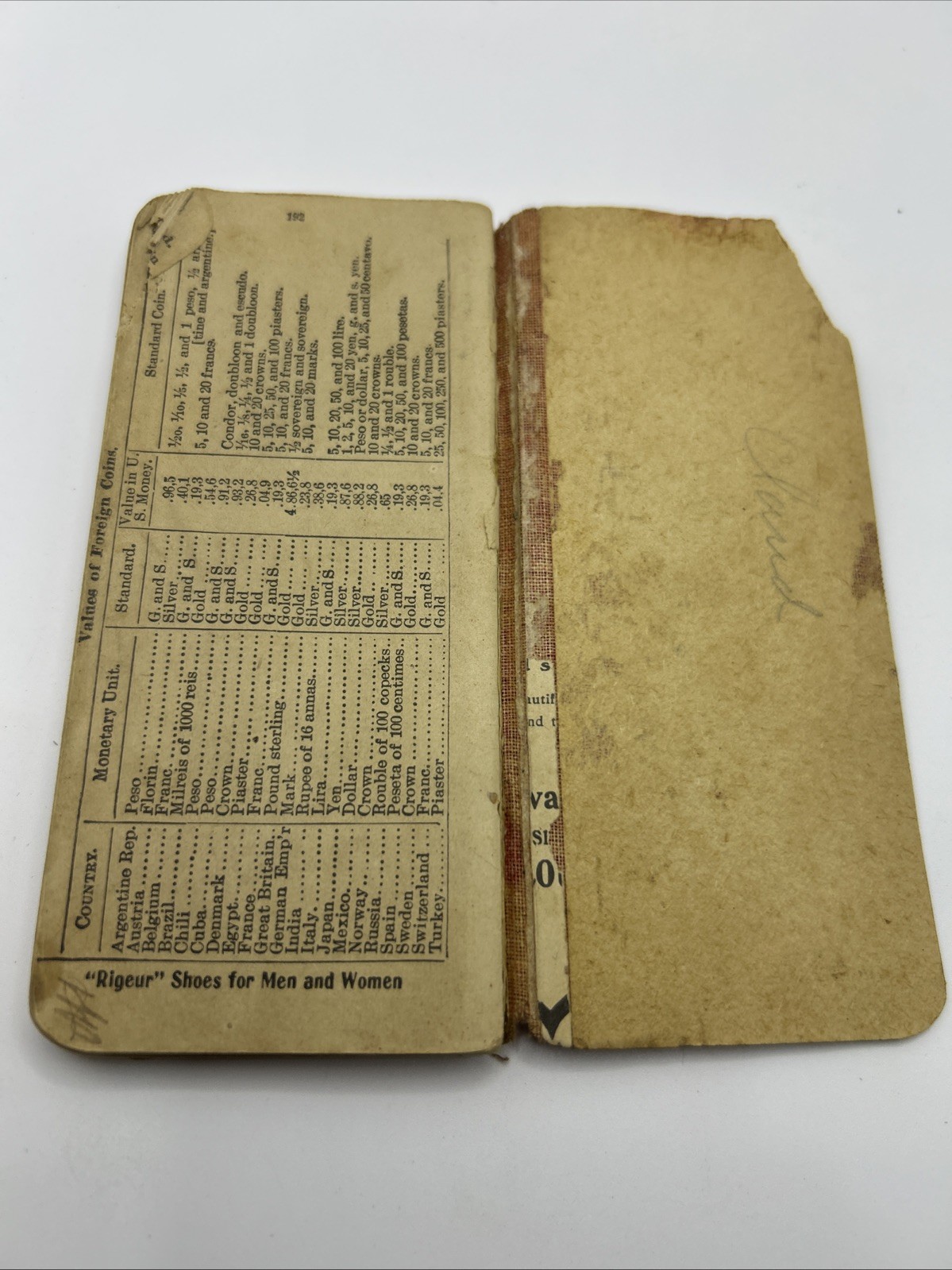 1897 WEBSTER Vest Pocket Dictionary Antique Miniature Red Cloth Book