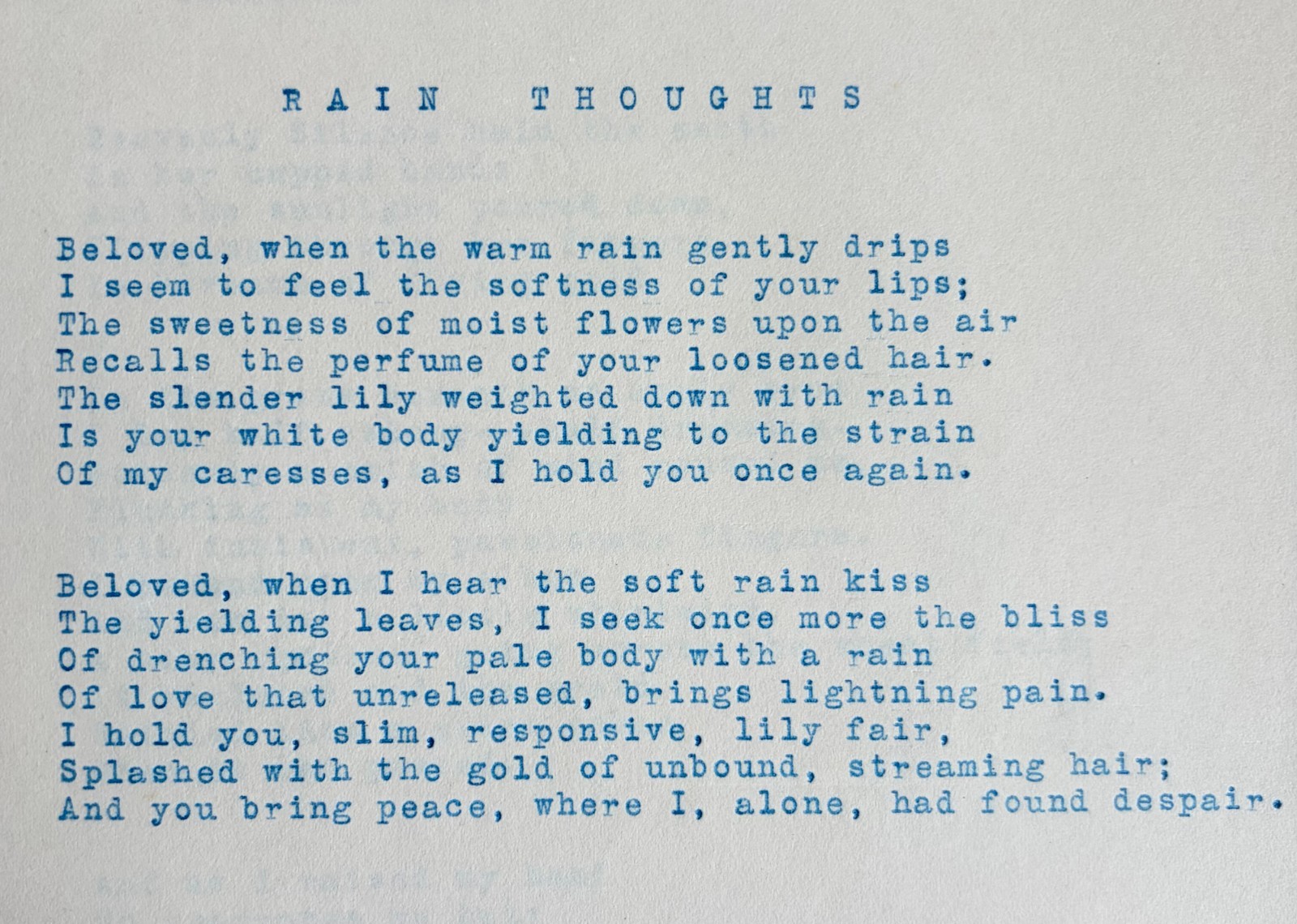 Archive of Unpublished Mystical Poetry, Theosophy, Spirituality, 1940’s