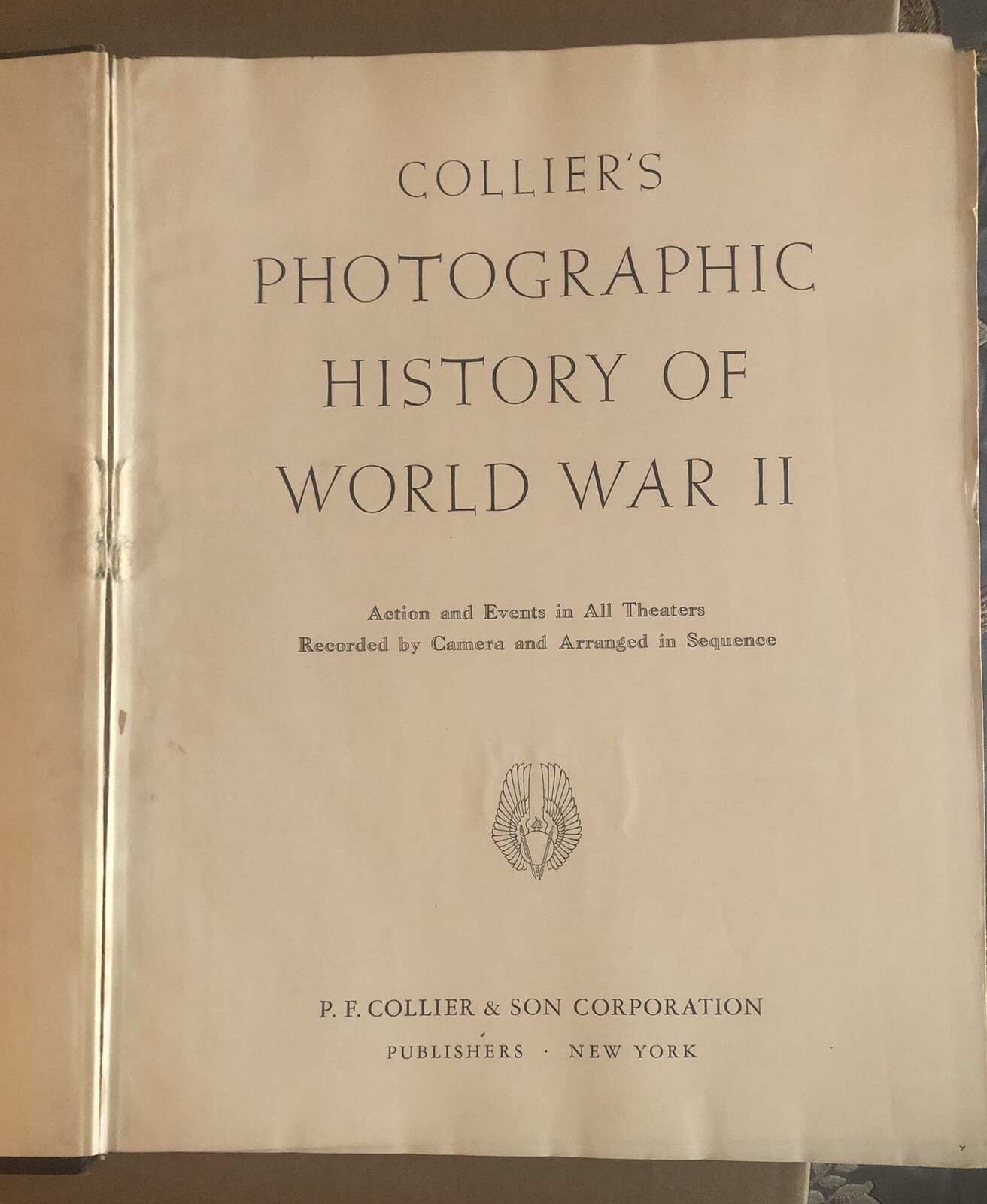 Collier’s Photographic History of World War II 1946 Hardcover WWII Photo Book