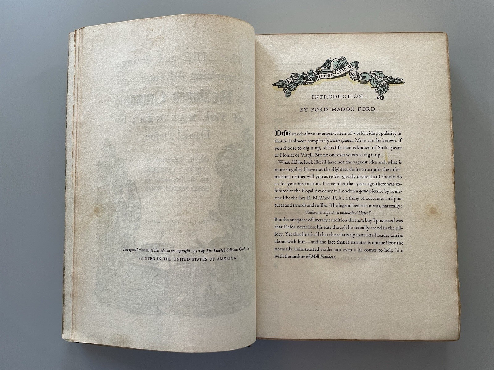 Life and Strange Surprising Adventures of Robinson Crusoe 1930. Limited Edition