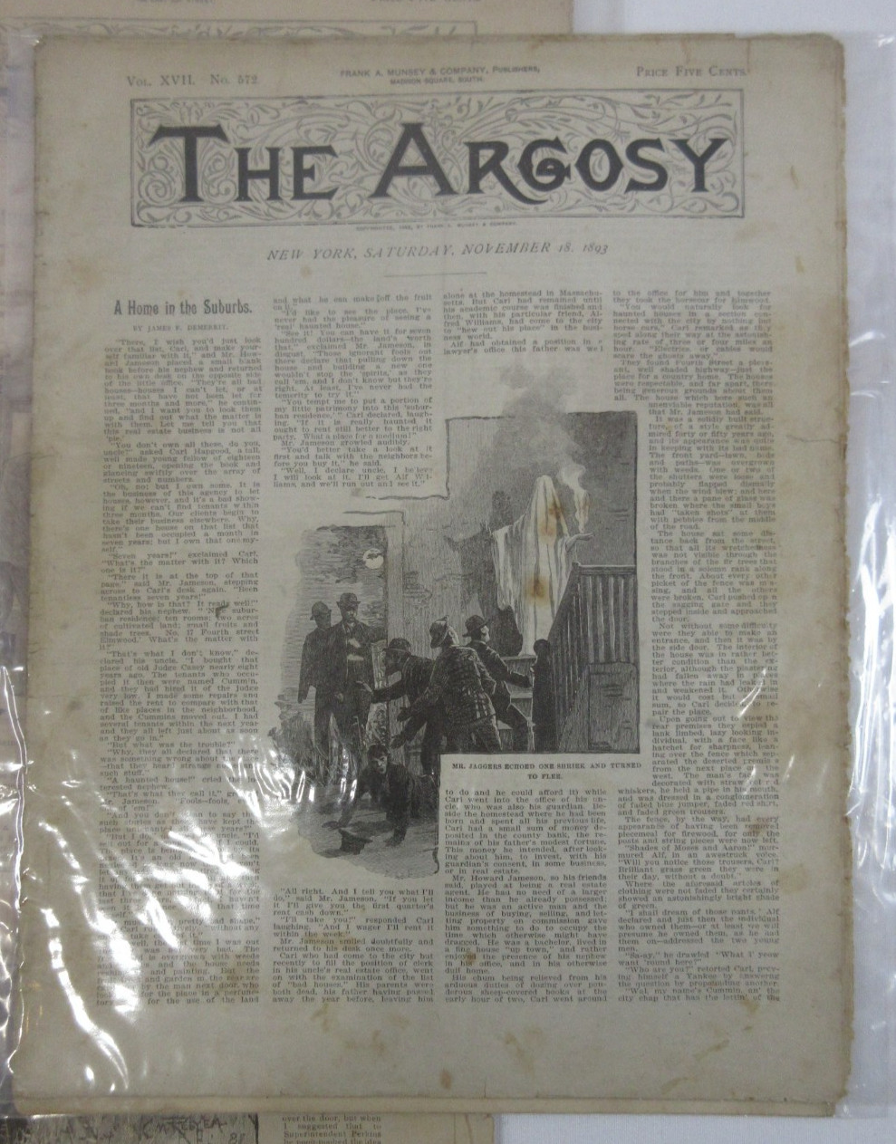Lot of 8 “The Argosy Weekly” 1892-1893 No 474, 478, 483, 484, 559, 560, 564, 572