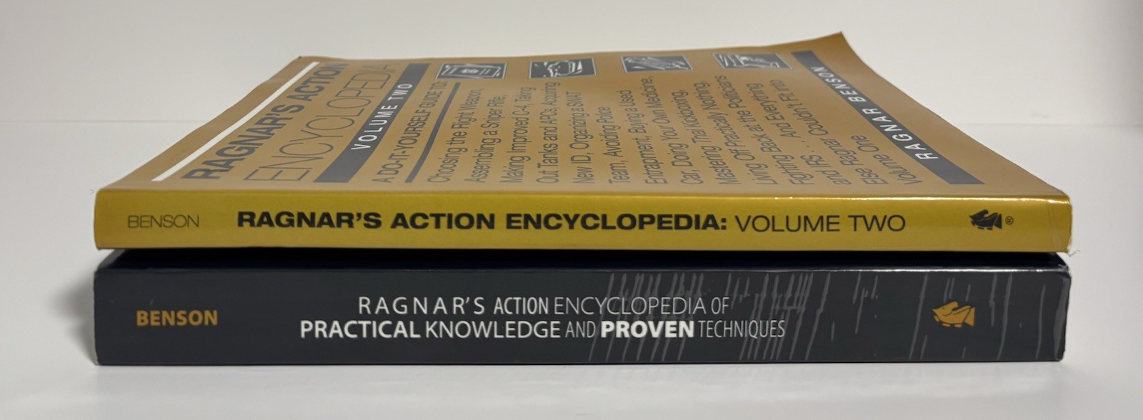 RARE LOT Ragnars Action Encyclopedia Volume 1 & 2 Paperback Books Ragnar Benson
