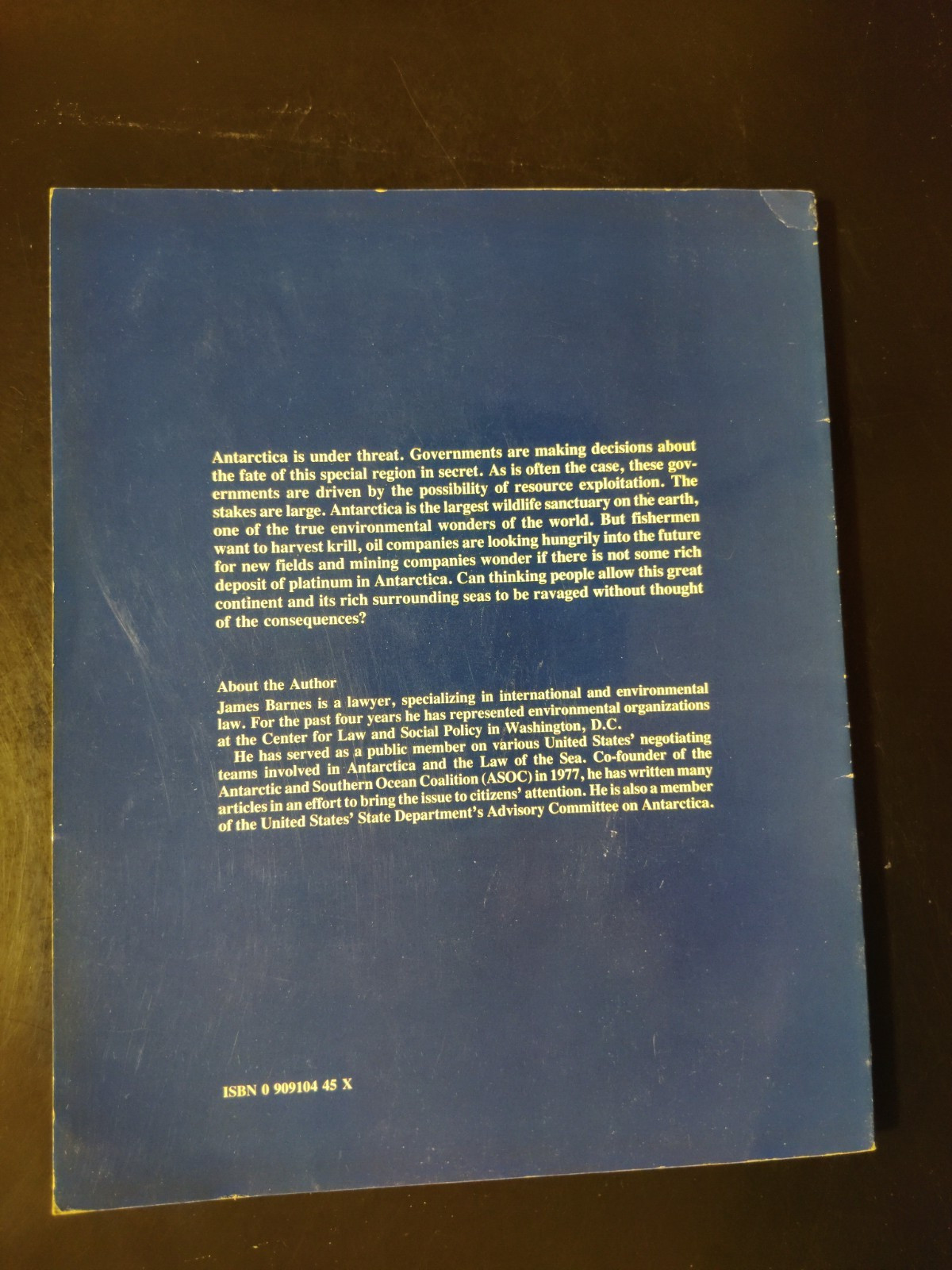 Let’s Save Antarctica! by James N. Barnes 1982 SC First Edition Eliot Porter