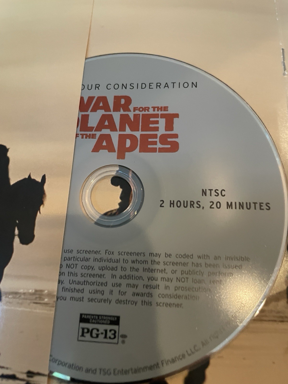War For The Planet Of The Apes FYC Screener Deluxe DVD Promo 2017 RARE