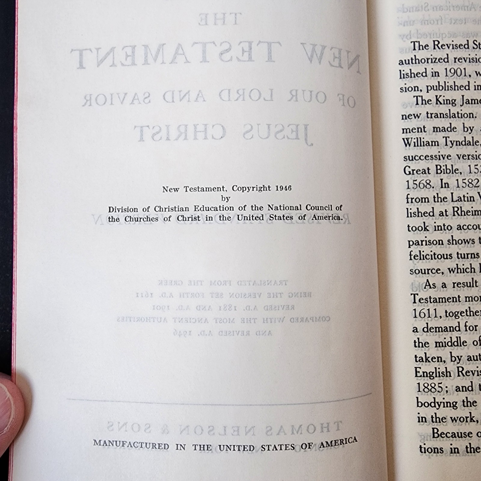 1946 New Testament Revised Standard Version RSV Thomas Nelson Inc Boxed EUC
