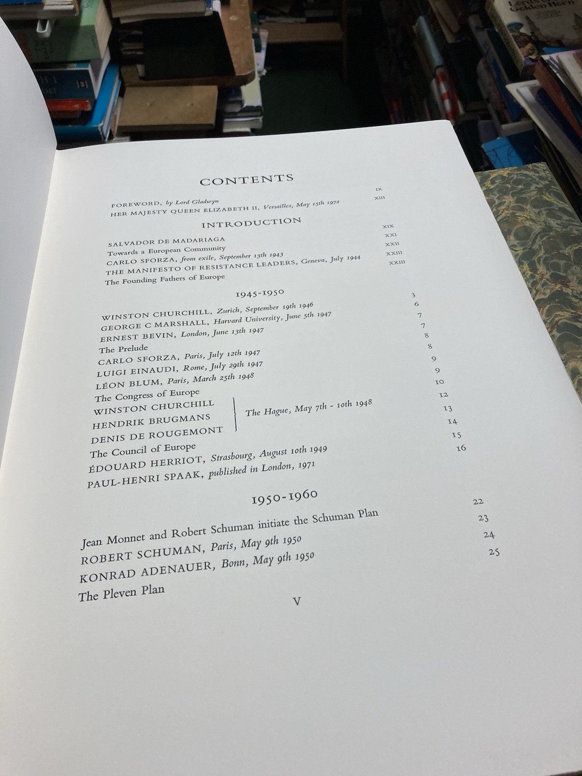 SIGNED By Edward Heath & Lord Gladwyn Europe The Quest For Unity Luxury Edition