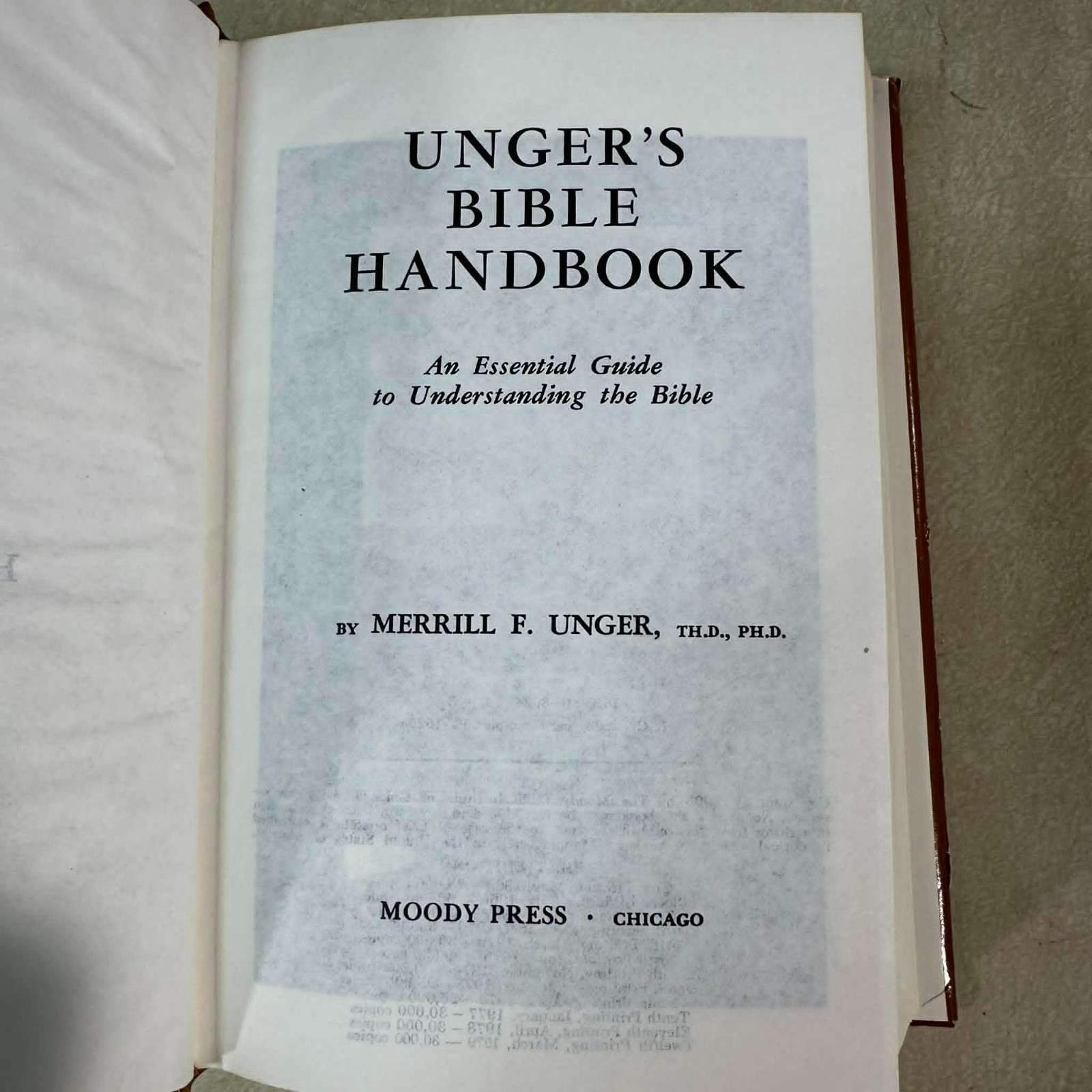 Unger’s Bible Handbook Compact Bible Dictionary Halleys Bible Handbook Lot of 3
