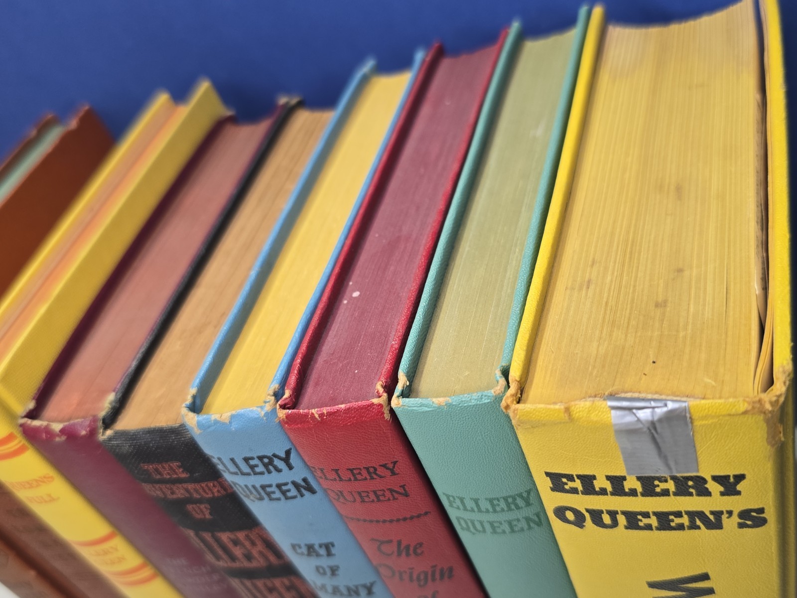 Ellery Queen Hardcover Books Mystery Crime Vintage Lot of 9 Thrillers