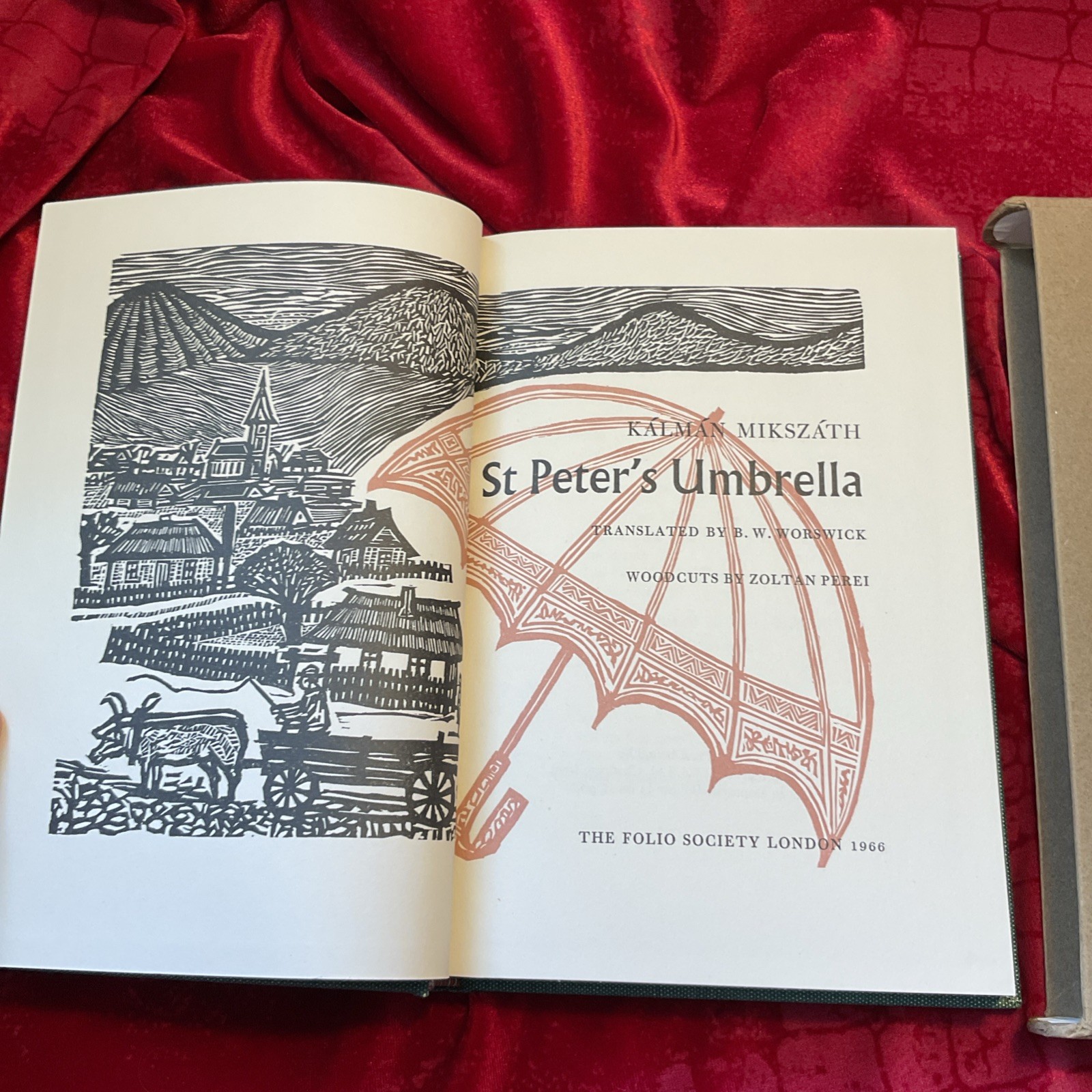 St Peter’s Umbrella – Kálmán Mikszáth 1966 Folio Society Illustrated Slip Case