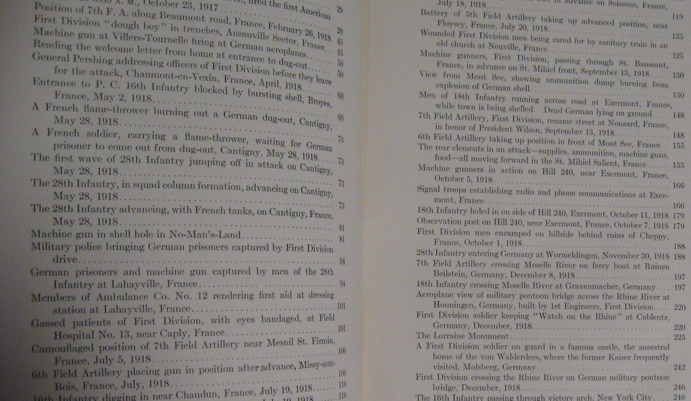 Unit History of The First Division During the World War 1917-1919 WWI Book 1922
