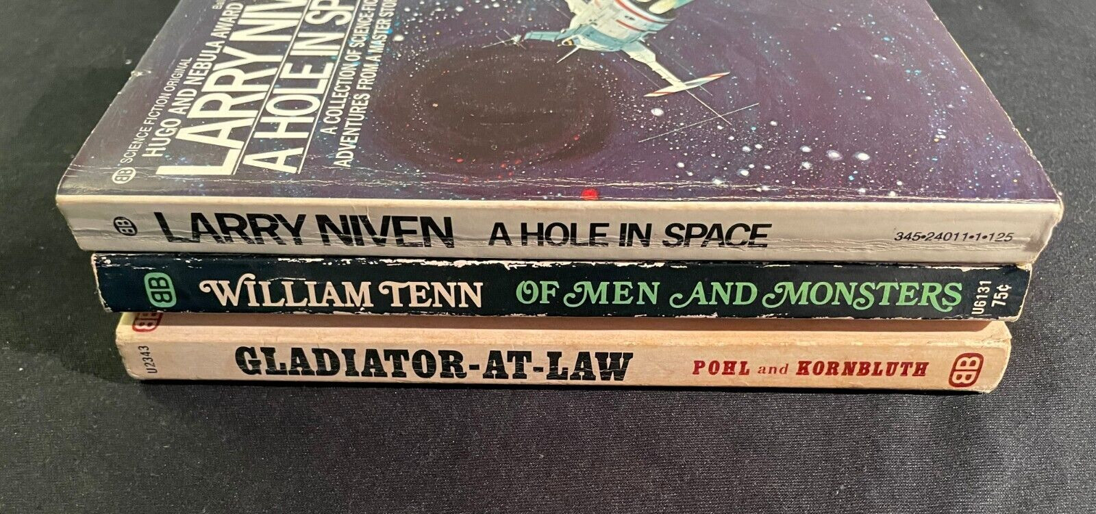 3 Ballantine Science Fiction Paperbacks, Larry Niven, William Tenn, Pohl