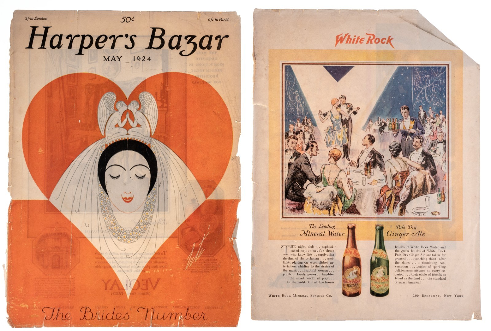 Harper’s Bazar Bazaar May 1924 The Bride’s Number Bridal Ad’s Antique Magazine