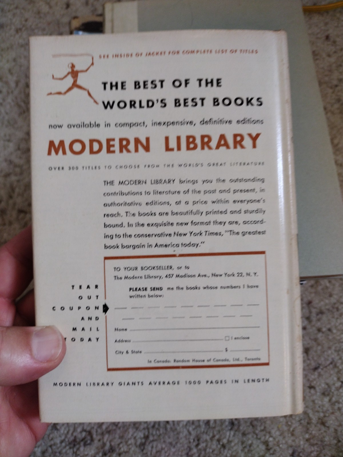 Lady Chatterley’s Lover D.H. Lawrence 1959 A Modern Library Book Random House