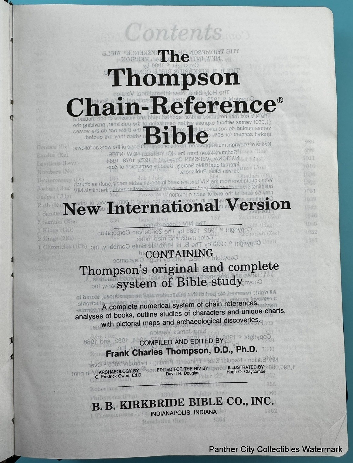 Bonded Leather Kirkbride Thompson Chain Reference Study Bible NIV Red Let