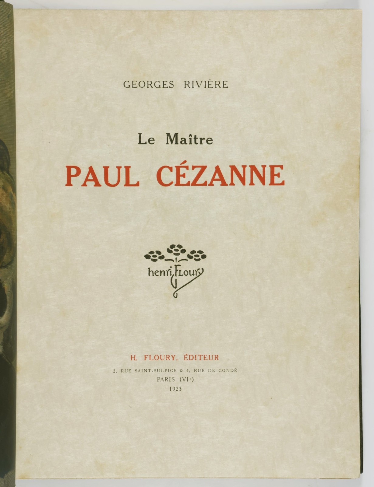 George Riviére / Le Maître Paul Cézanne The Master Paul Limited 1st ed