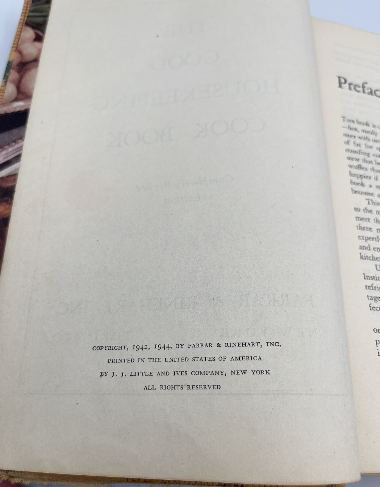 The Good Housekeeping Cook Book 7th Ed. Completely Revised 1944