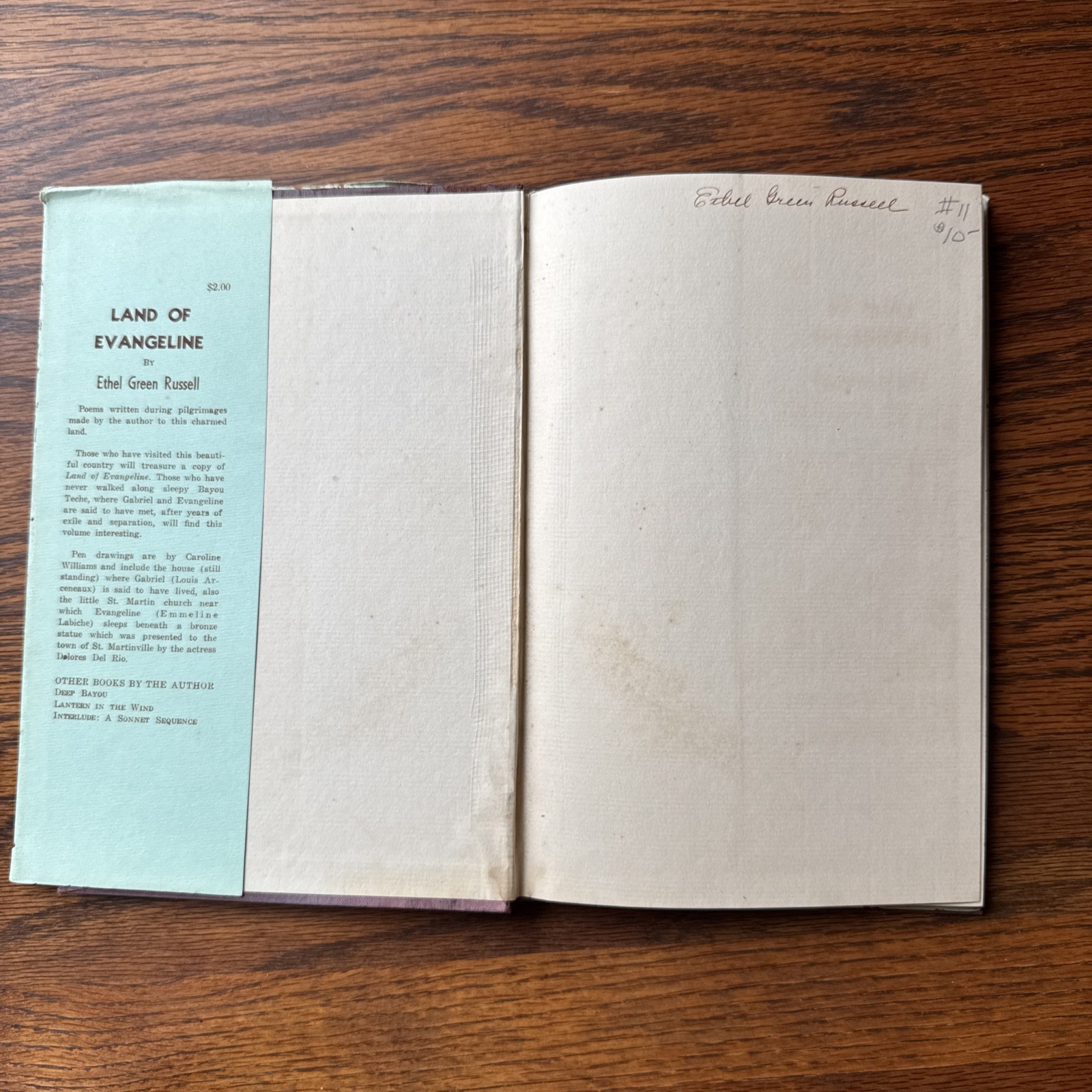 Land of Evangeline by Ethel Russell 1946 HC DJ Louisiana #545
