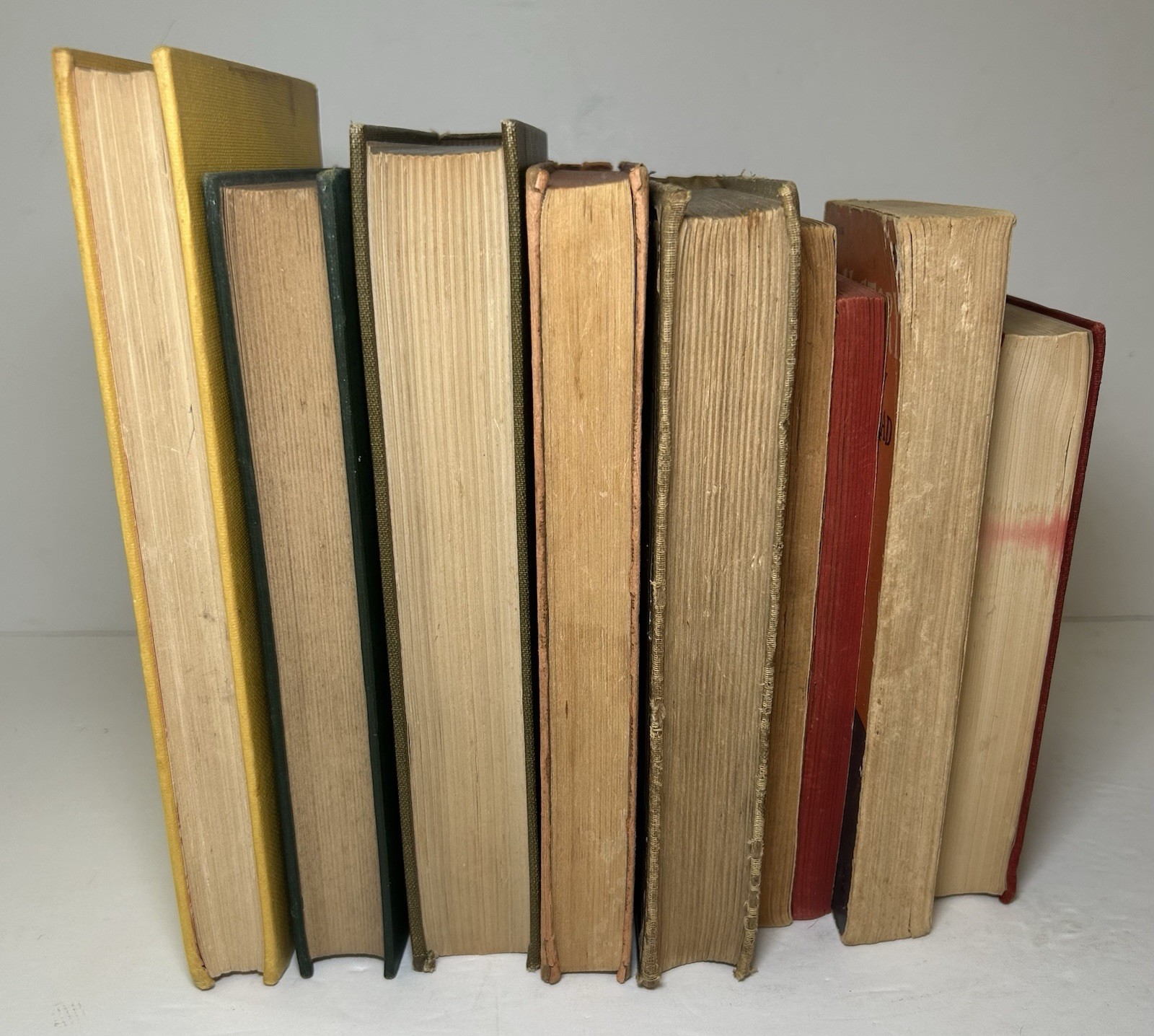 Lot of 9 Unique Antique & Vintage Decorative Books Various Authors & Sizes