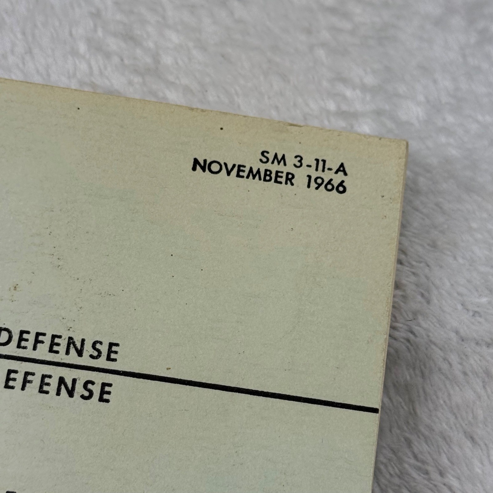 1966 Personal and Family Survival Civil Defense Student Manual SM 3-11-A DOD