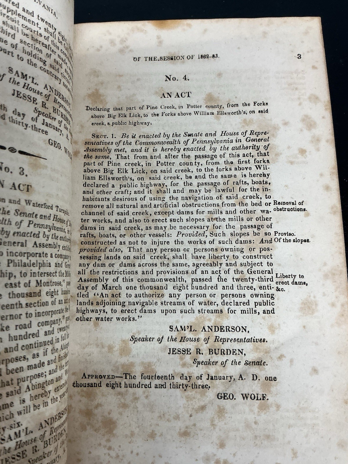 Antique Book Laws Of The General Assembly State Of Pennsylvania 1832-1833