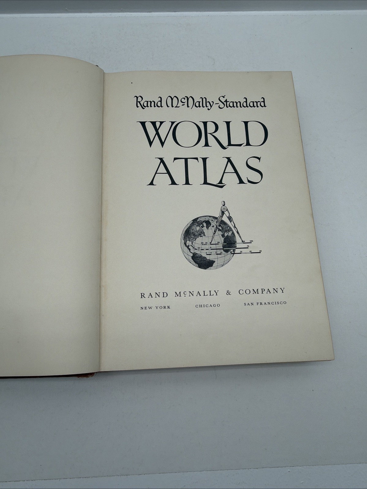Vintage Rand McNally & Company Standard Atlas of the World – 1953