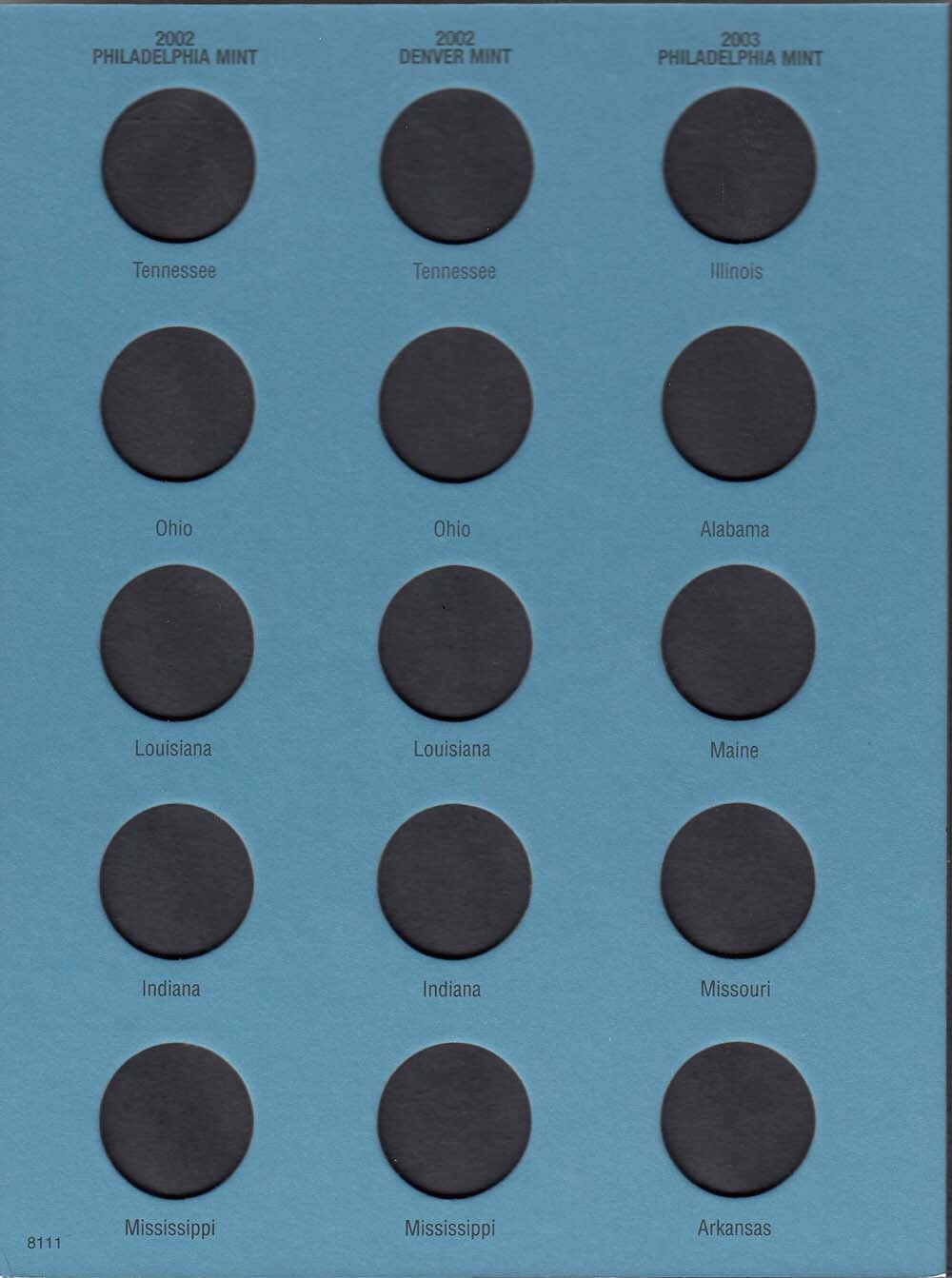 US State Quarters Mini Coin Album 2002 2005 Whitman Folder 8111 No 2 NEW