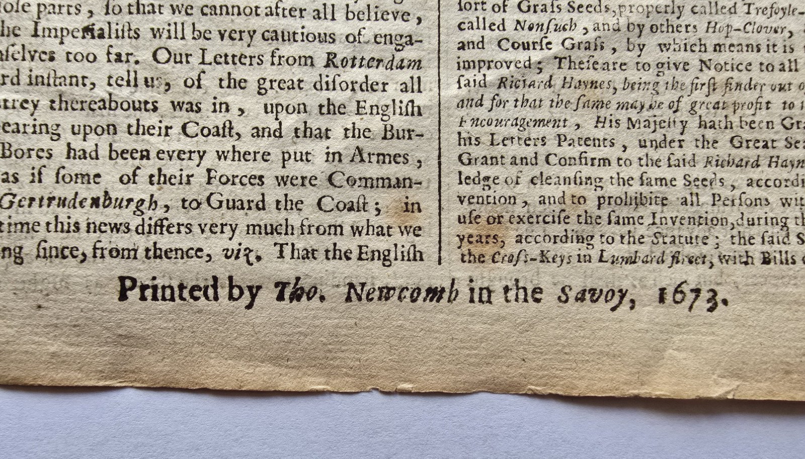 The London Gazette Issue #803 July 28-31, 1673! Over 350 Years Old!