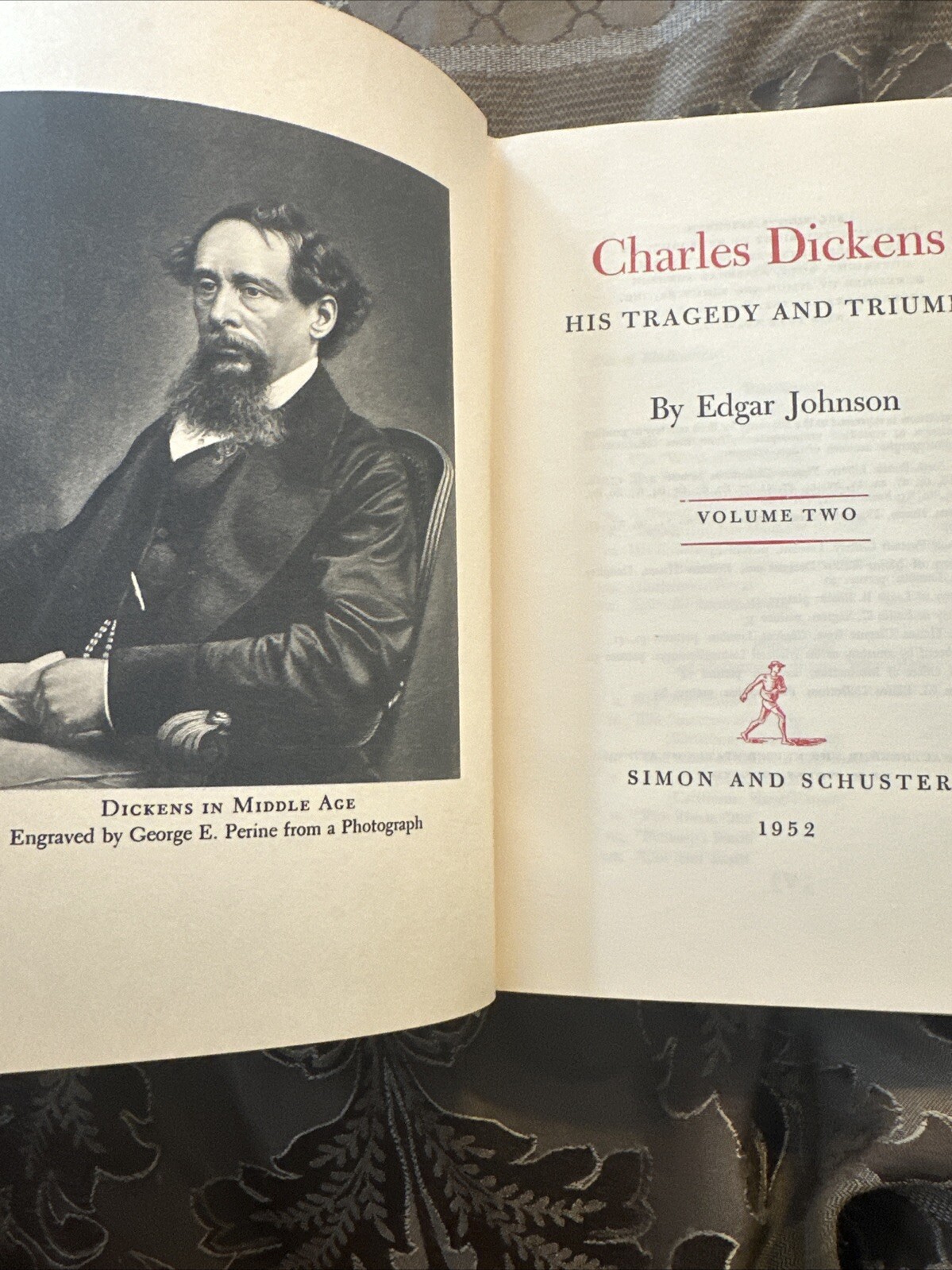 Charles Dickens His Tragedy and Triumph books (Vol I, II) (Hardcover) 1952