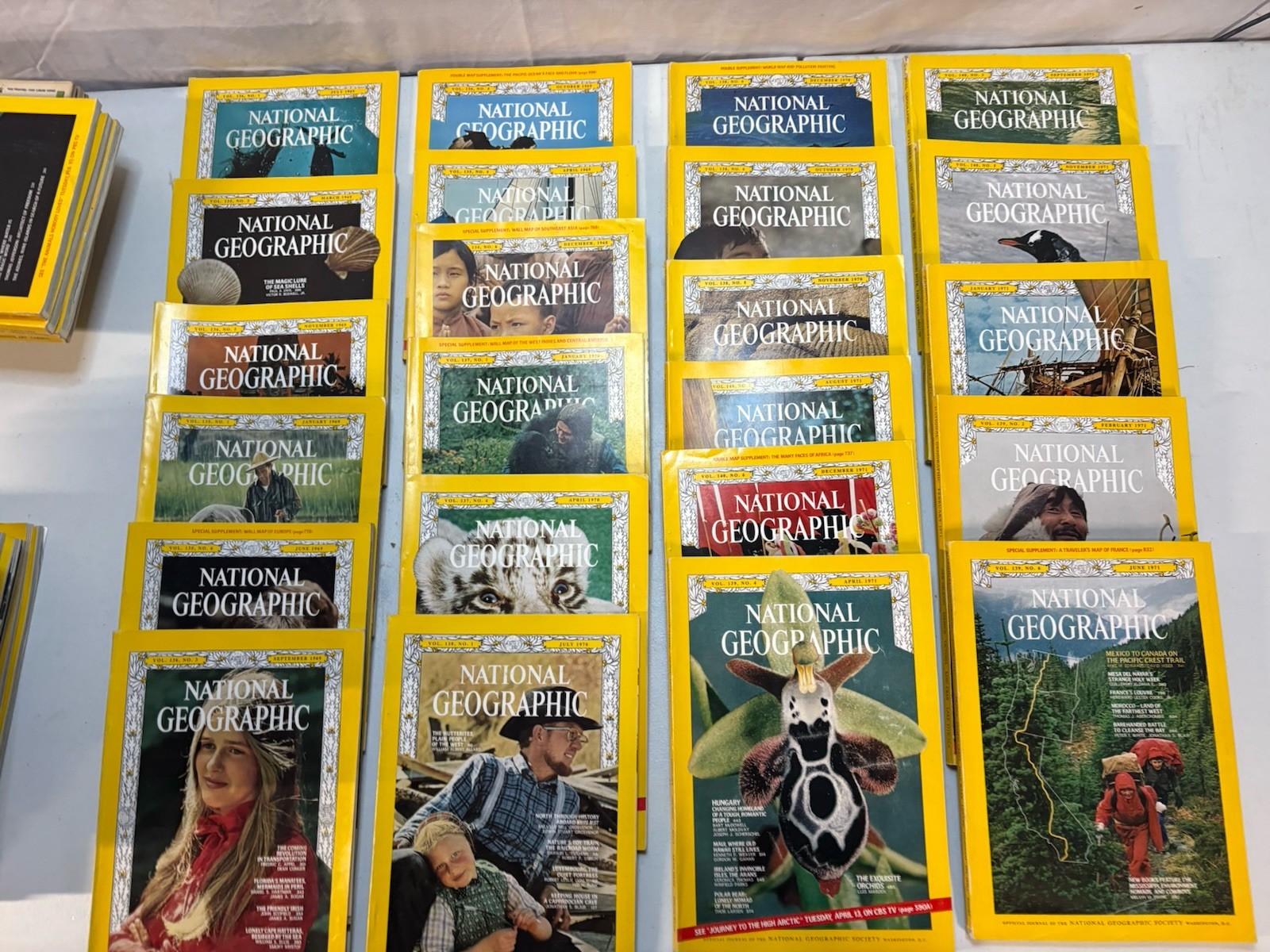 National Geographic Time Machine Various Years Random Mix- Lot Of 8 Magazines