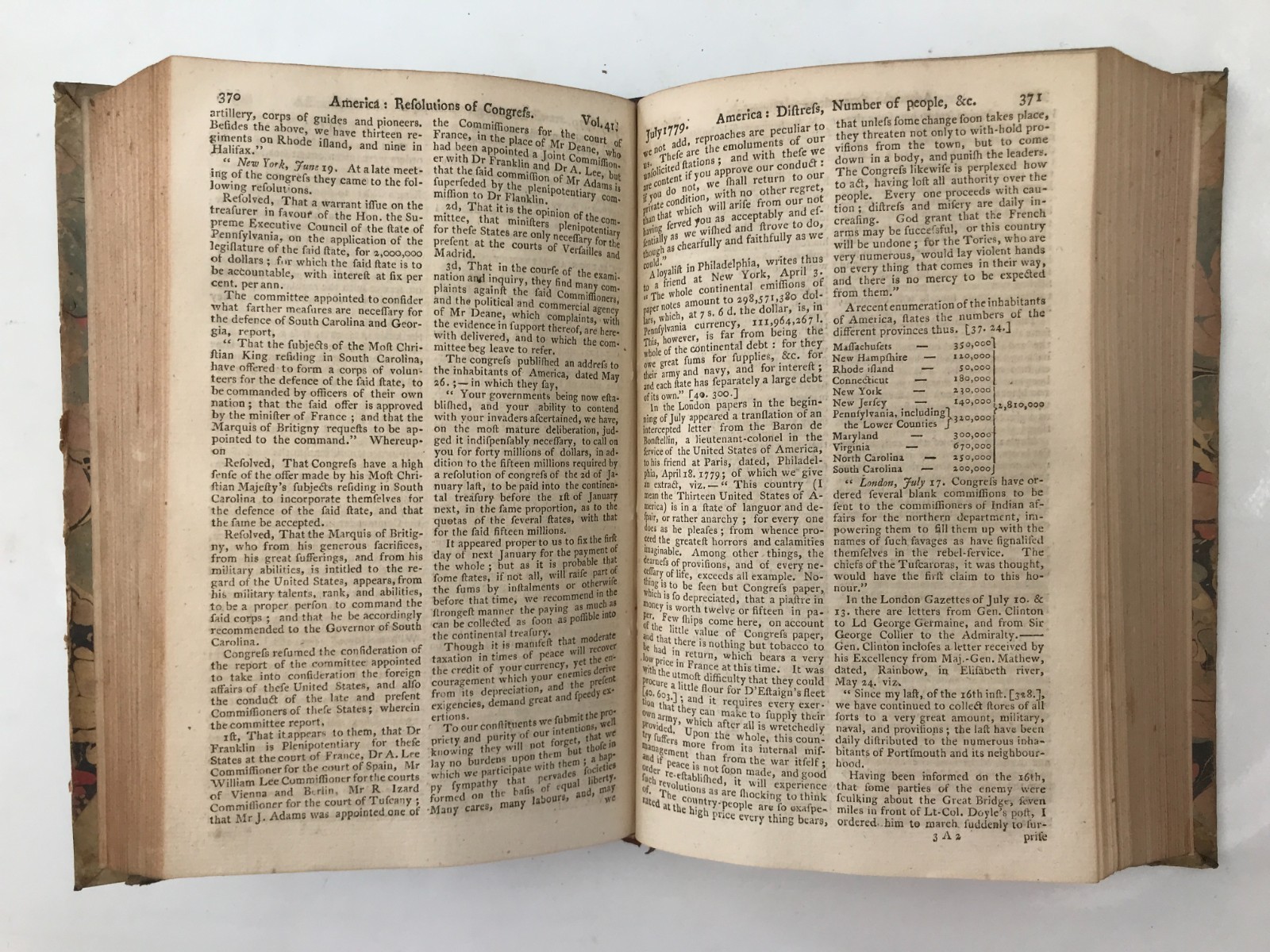 1779 SCOTS MAGAZINE Vol. 41 History Politics Affairs AMERICA Resolution Congress