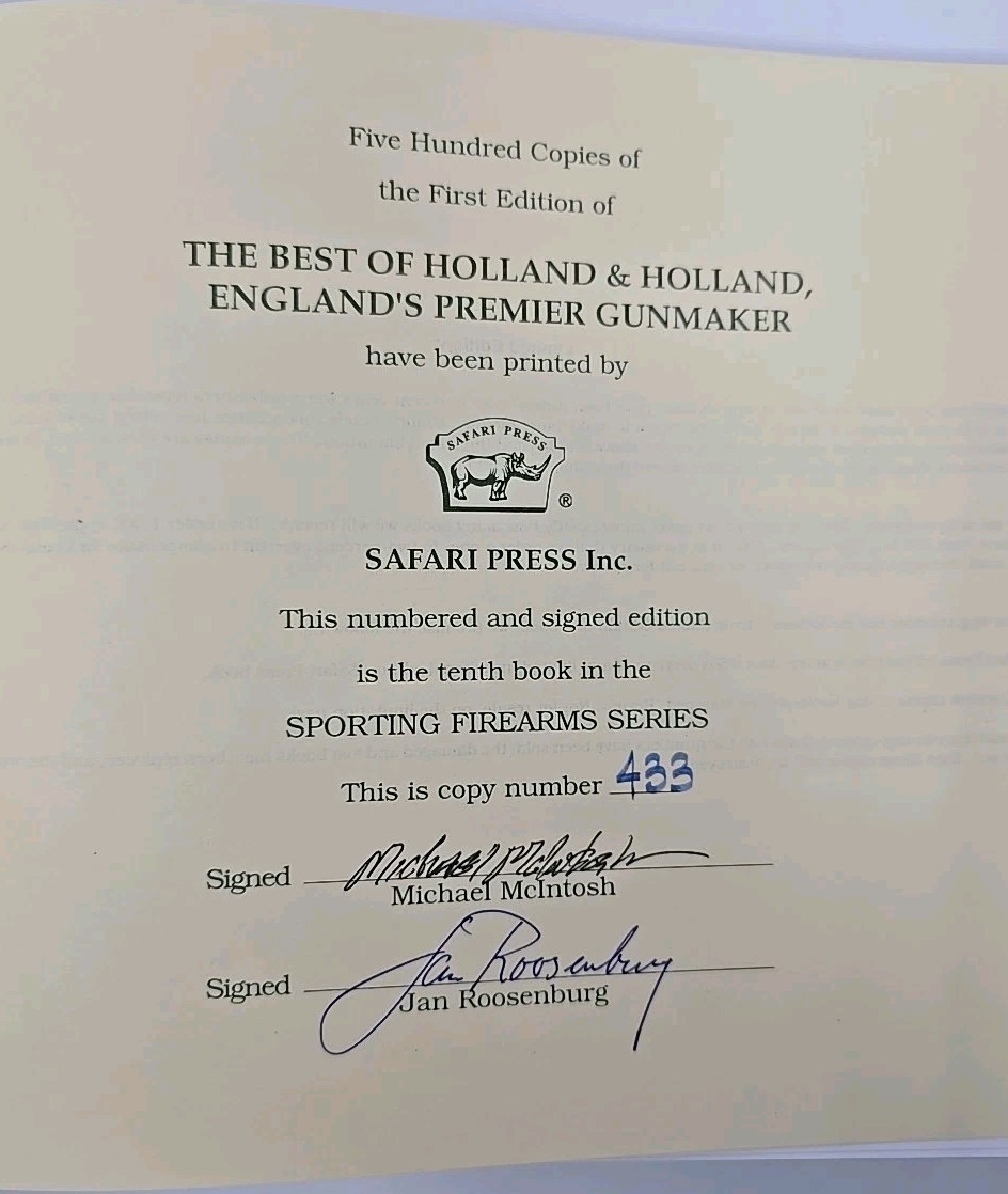 Best of Holland & Holland England’s Premier Gunmaker Michael McIntosh Signed