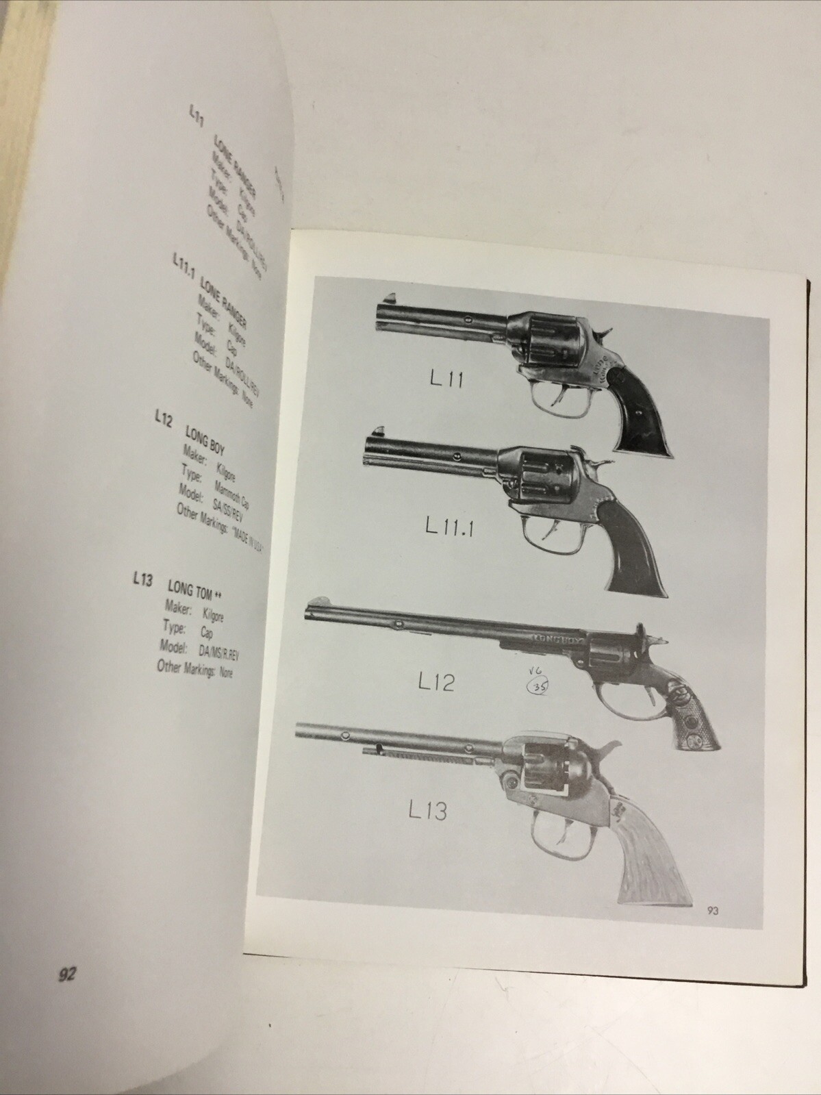 Cast Iron Toy Pistols 1870-1940 Best HC 1973
