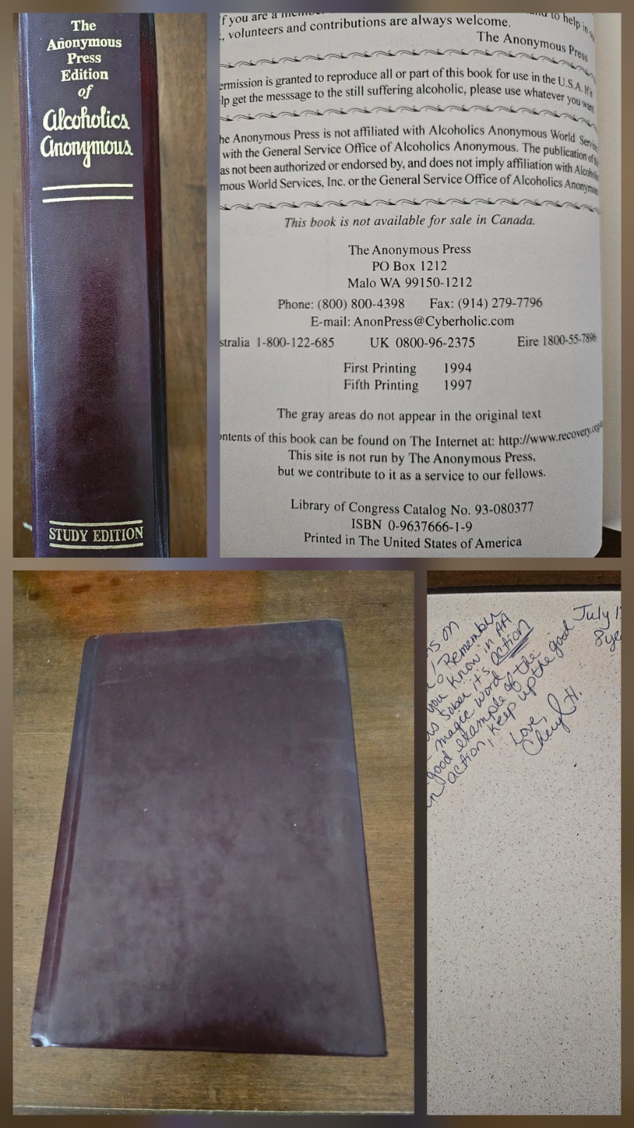Lot Of Vintage Alcoholics Anonymous/Hazelden Books 1975 Twenty-Four Hours a Day