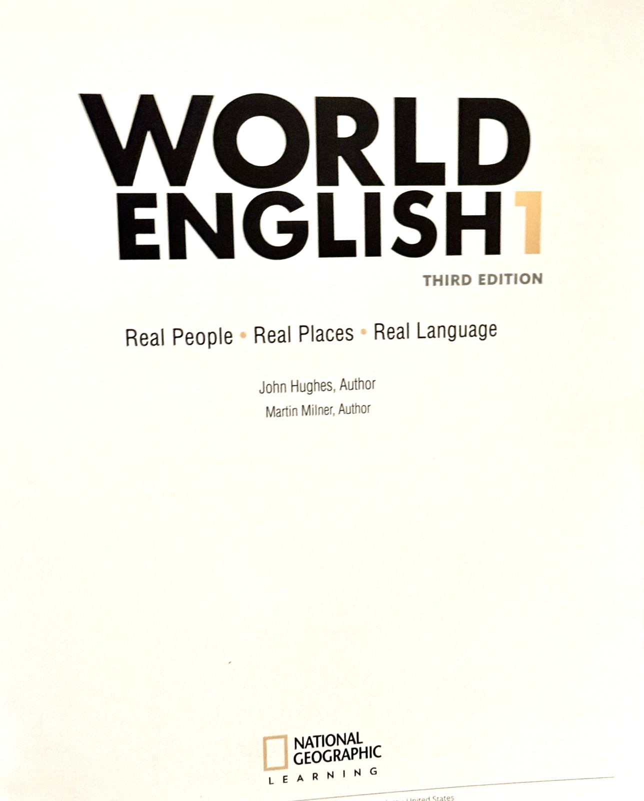 World English 1: Real People, Real Places, Real Language. 3rd Ed, VG